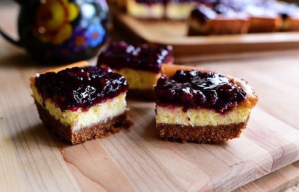 Blackberry Cheesecake-firkanter