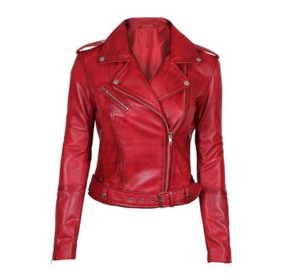 xarxa lambskin leather moto jacket