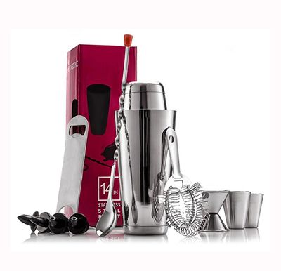 set ng stainless steel cocktail shaker