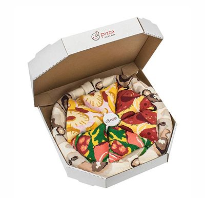 Nyhedskasse med pizzasokker