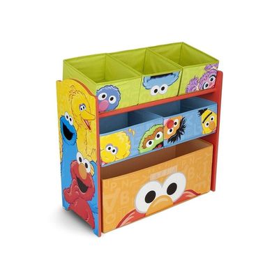 Organizador de juguetes con compartimentos múltiples Delta Children Sesame Street