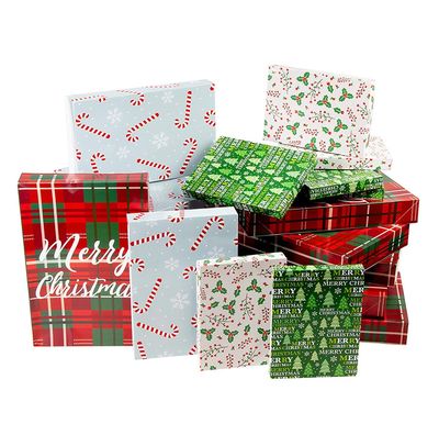 24 paquetes surtidos de cajas de regalo navideñas