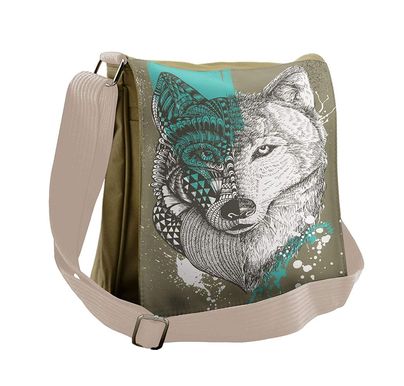 Lunarable Wolf Messenger Bag
