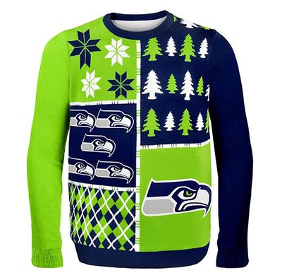 Suéter navideño feo de los Seattle Seahawks